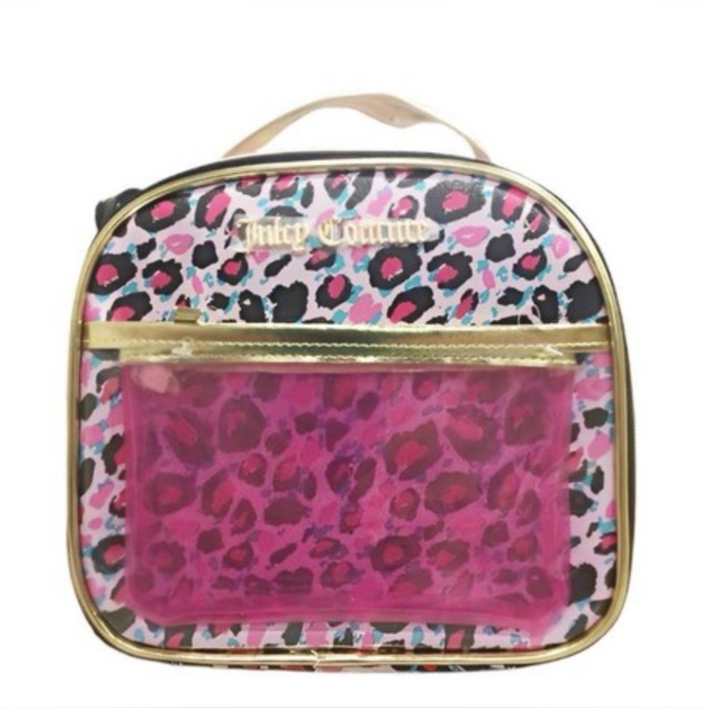 JUICY COUTURE LEOPARD PATTERN ROUNDED CASE ORGANIZER